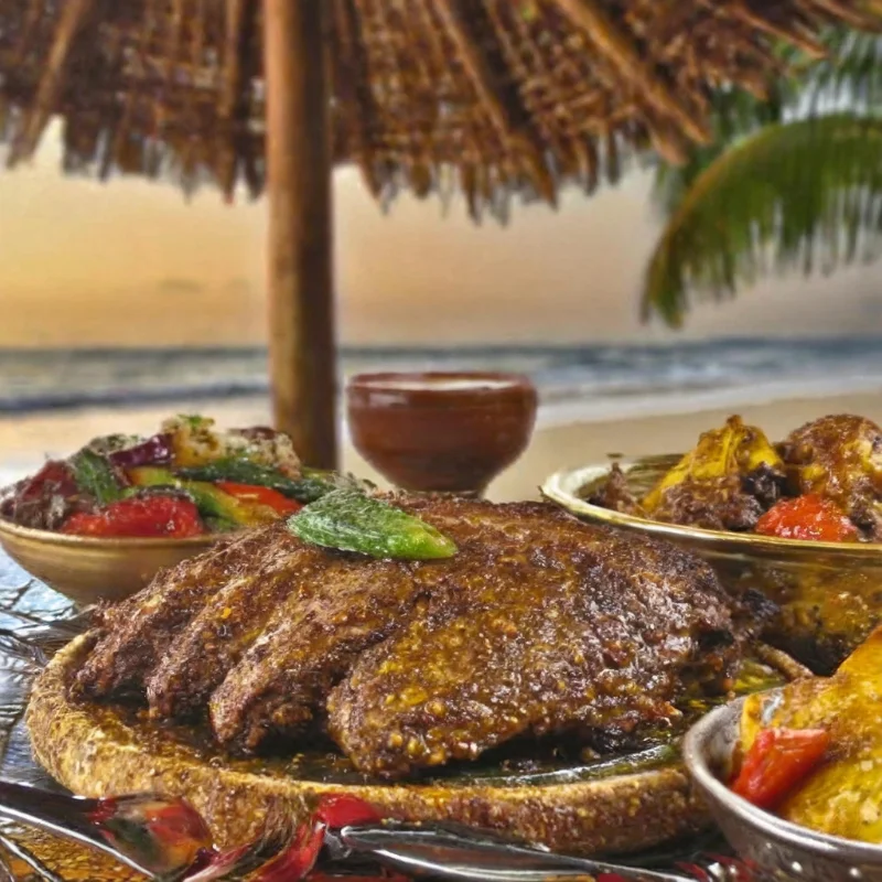 buffet mechouis au kribi lodge